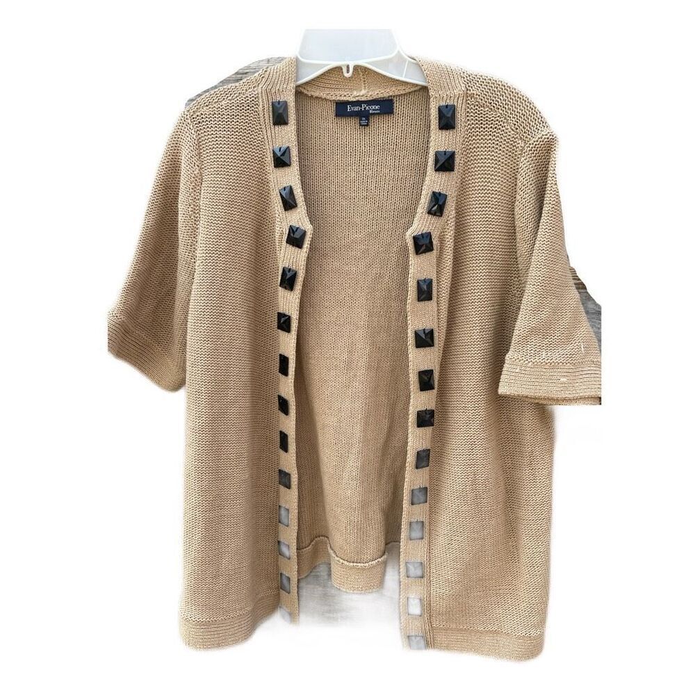 100% cotton Evan -Picone size 1X open cardigan